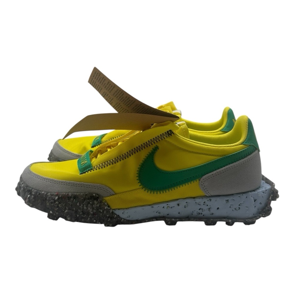 Nike Waffle Racer Crater Shoes Womens 8 Yellow Roma Green Sneakers CT1983-701 - Picture 6 of 10
